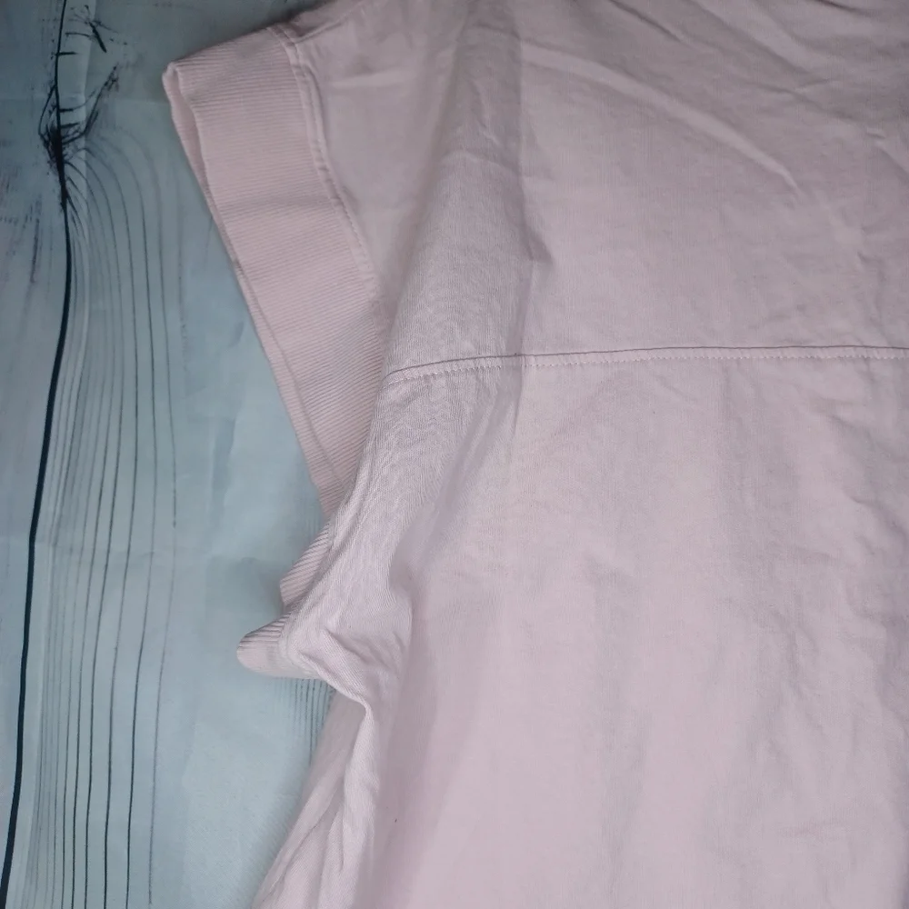 Zara soft pale Pink Boxy Relaxed T-shirt with Short Sleeves - Picture 9 of 12